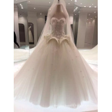 Floor Length Sweetheart Marriage Wedding Dress with Special Design on Waist